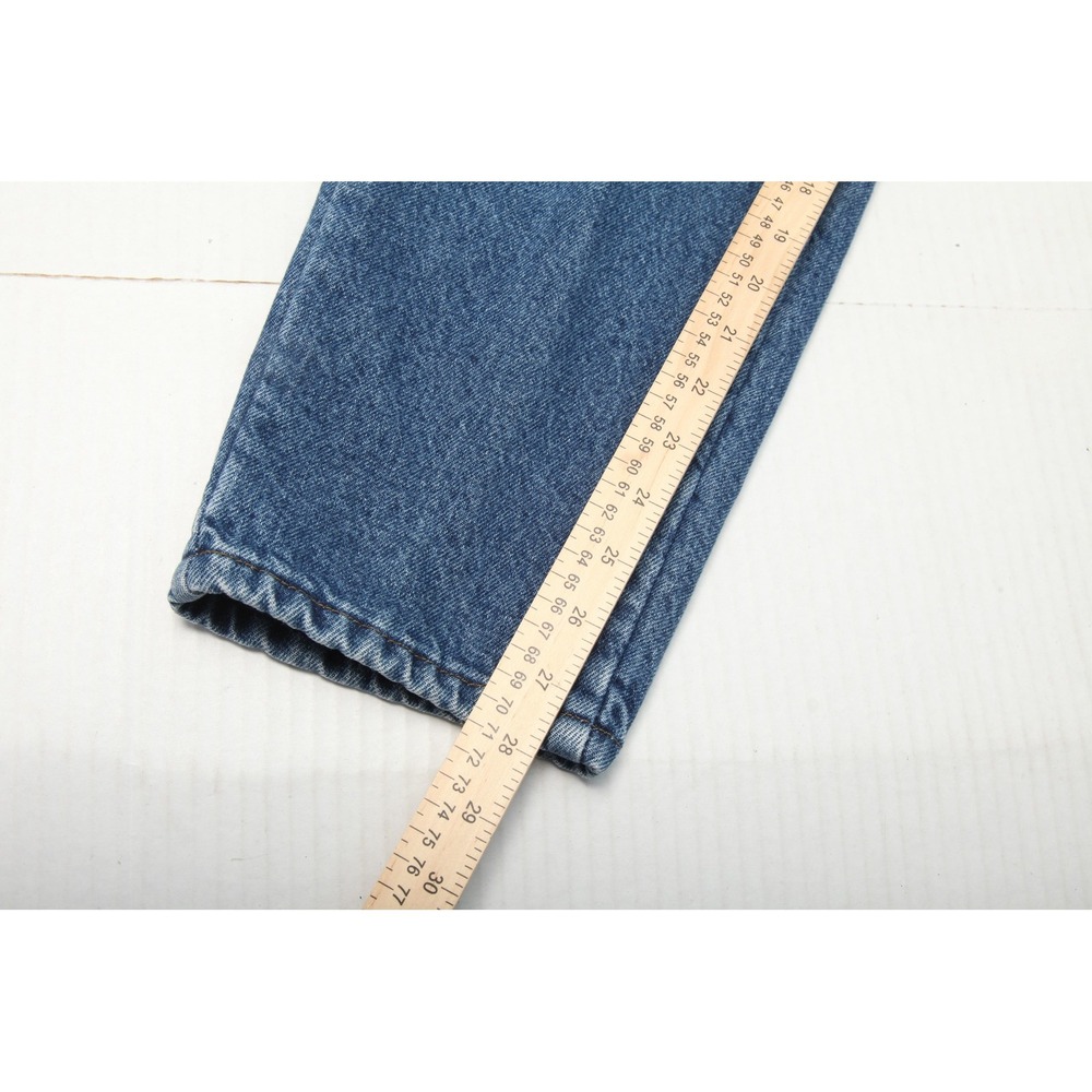 Vintage L.L. Bean Double L Jeans Womens 28x28 Blue Fleece Lined Relaxed Fit 90s - Picture 15 of 16